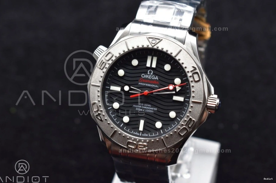 1:1 SS Edition A8800 Diver Ceramic Seamaster Black Dial VSF 300M Black Best On Bracelet 0426